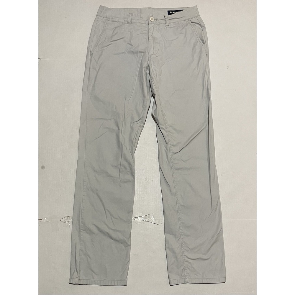 Bonobos Pants Mens 30 X 31.5 Beige Chino Flat Front Straight Golf Casual Outdoor